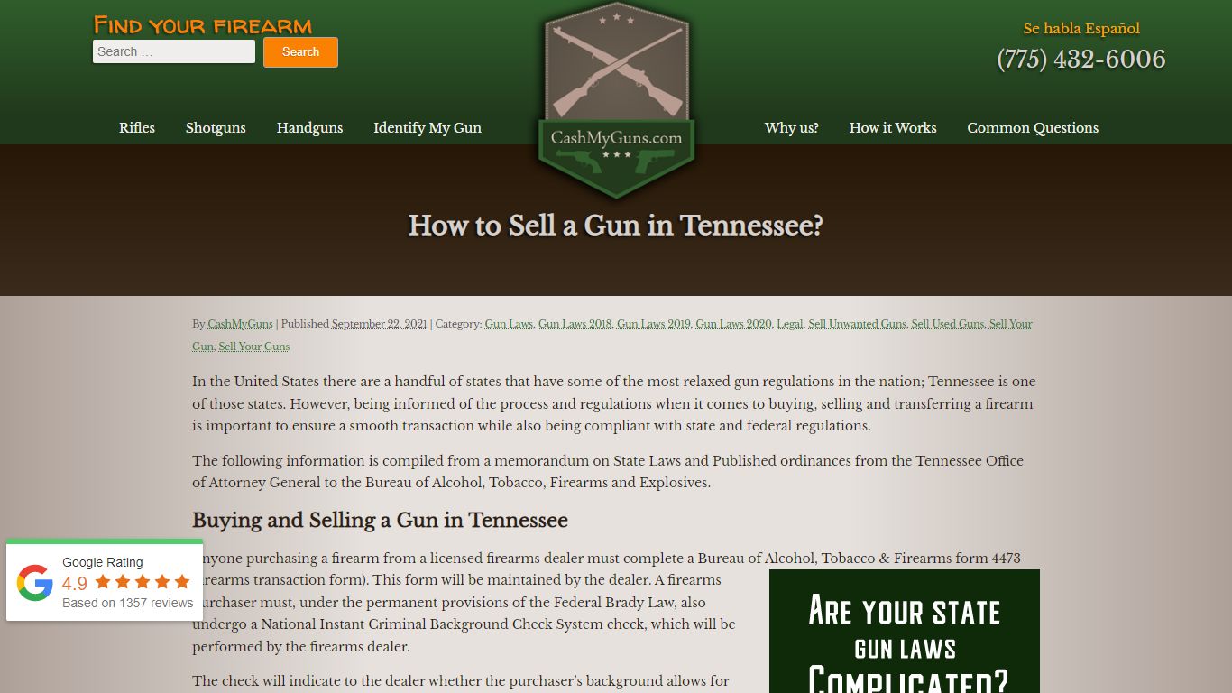 How to Sell a Gun in Tennessee | Cash My Guns