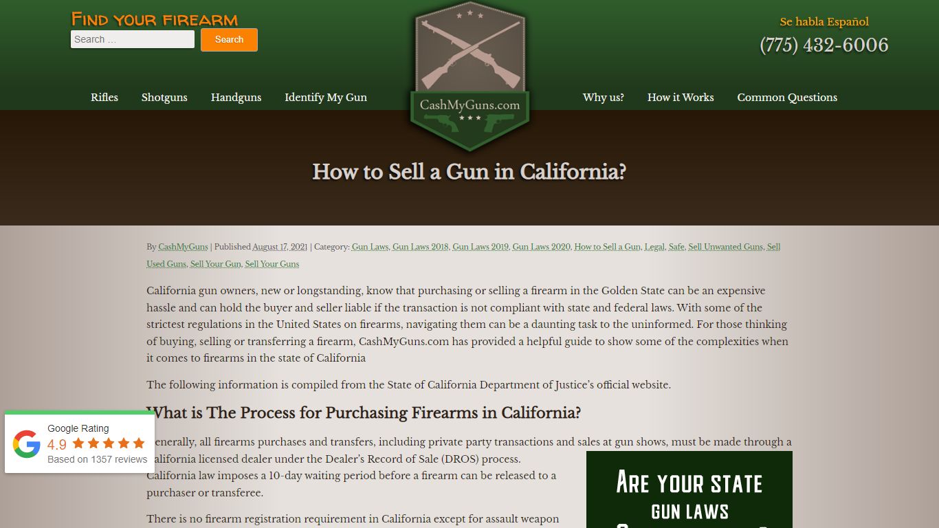 How to Sell a Gun in California? - Cash My Guns